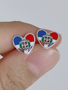 Dominican Republic Flag Earring Stud Earrings Exclusive Designed Women Jewelry